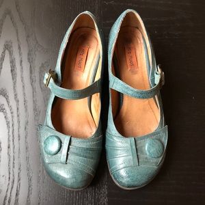 Miz Mooz Cherolee Teal Mary Jane Shoes